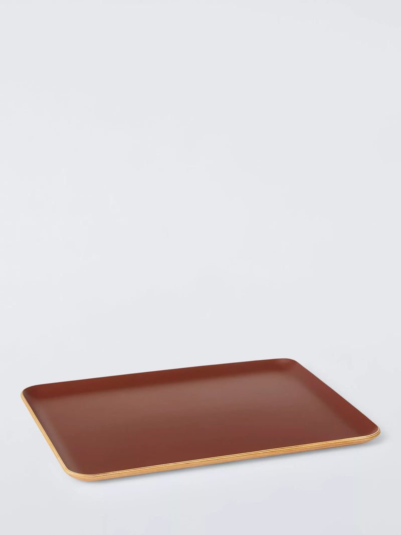 John Lewis The Colour Edit Large Tray, FSC-Certified (Oak/Poplar Wood), Burnt Umber