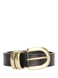 By Malene Birger Leather Zoira Belt, Black, One Size