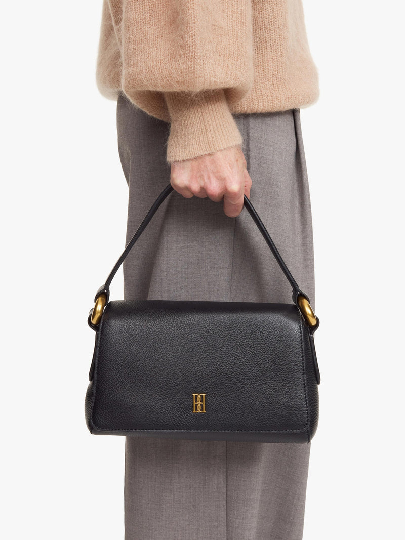 By Malene Birger Lellie black leather shoulder bag (British brand)
