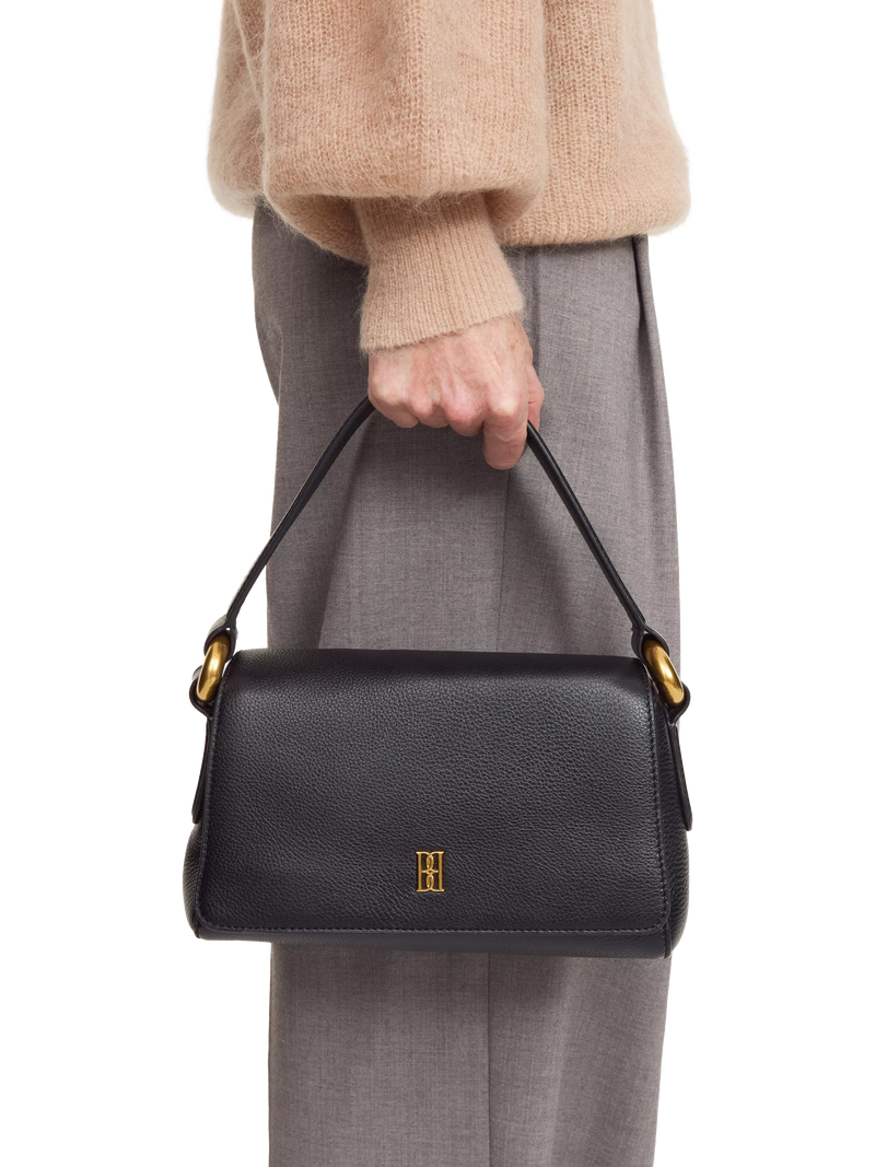 By Malene Birger Lellie black leather shoulder bag (British brand)