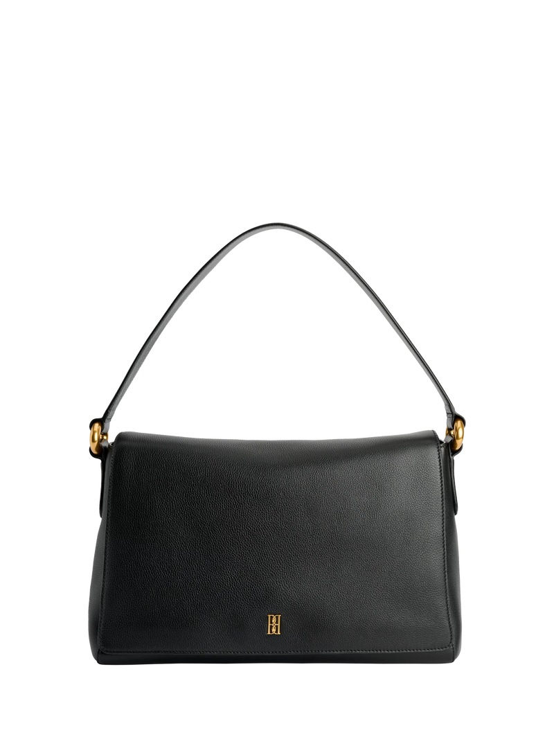 By Malene Birger Lelou black leather shoulder bag, UK version