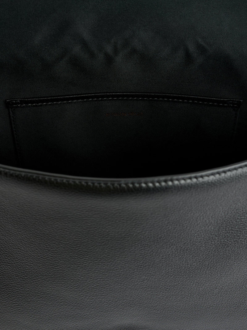 By Malene Birger Lelou black leather shoulder bag, UK version