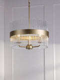 Laura Ashley Alexa pendant light antique brass 3 arm glass rod (British brand)