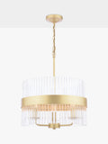 Laura Ashley Alexa pendant light antique brass 3 arm glass rod (British brand)