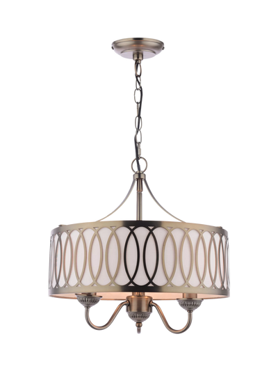 John Lewis Laura Ashley Allerford Pendant Ceiling Light, Satin Bronze- Buy online at McGrocer