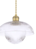 Laura Ashley ribbed glass pendant light antique brass, UK version