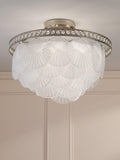 Laura Ashley Caverton semi-flush scallop shell ceiling light, polished nickel, UK version