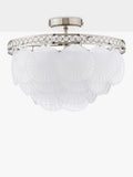 Laura Ashley Caverton semi-flush scallop shell ceiling light, polished nickel, UK version
