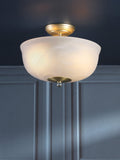 Laura Ashley Cossington semi-flush ceiling light antique brass 33cm - British product