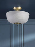Laura Ashley Cossington semi-flush ceiling light antique brass 33cm - British product