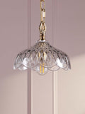 Laura Ashley Eversden cut glass pendant light antique brass (British brand)