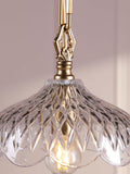 Laura Ashley Eversden cut glass pendant light antique brass (British brand)