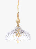 Laura Ashley Eversden cut glass pendant light antique brass (British brand)