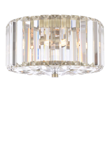 John Lewis Laura Ashley Fernhurst Cut Glass Small Flush Ceiling Light, Antique Brass- Buy online at McGrocer