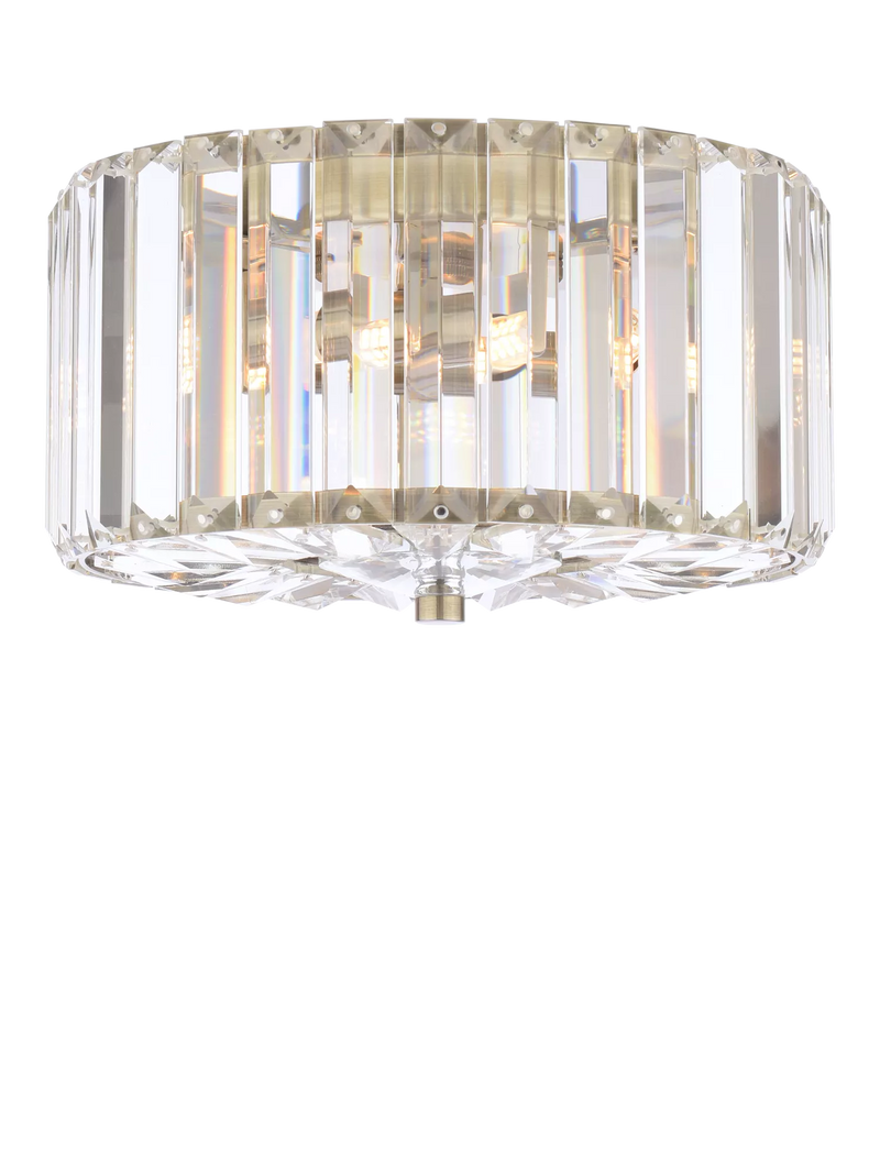 Laura Ashley Fernhurst flush ceiling light antique brass - British product