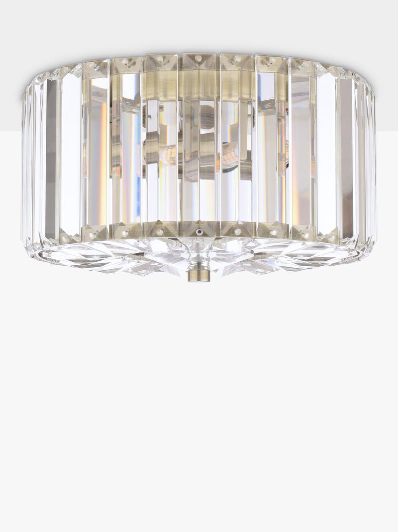 Laura Ashley Fernhurst flush ceiling light antique brass - British product