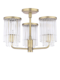 Laura Ashley Hilcote semi flush ceiling light matt antique brass (British brand)