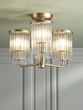 Laura Ashley Hilcote semi flush ceiling light matt antique brass (British brand)
