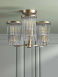 Laura Ashley Hilcote semi flush ceiling light matt antique brass (British brand)