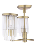 Laura Ashley Hilcote semi flush ceiling light matt antique brass (British brand)