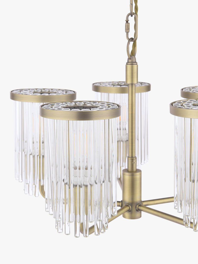 Laura Ashley Hilcote pendant ceiling light matt antique brass, imported from the UK