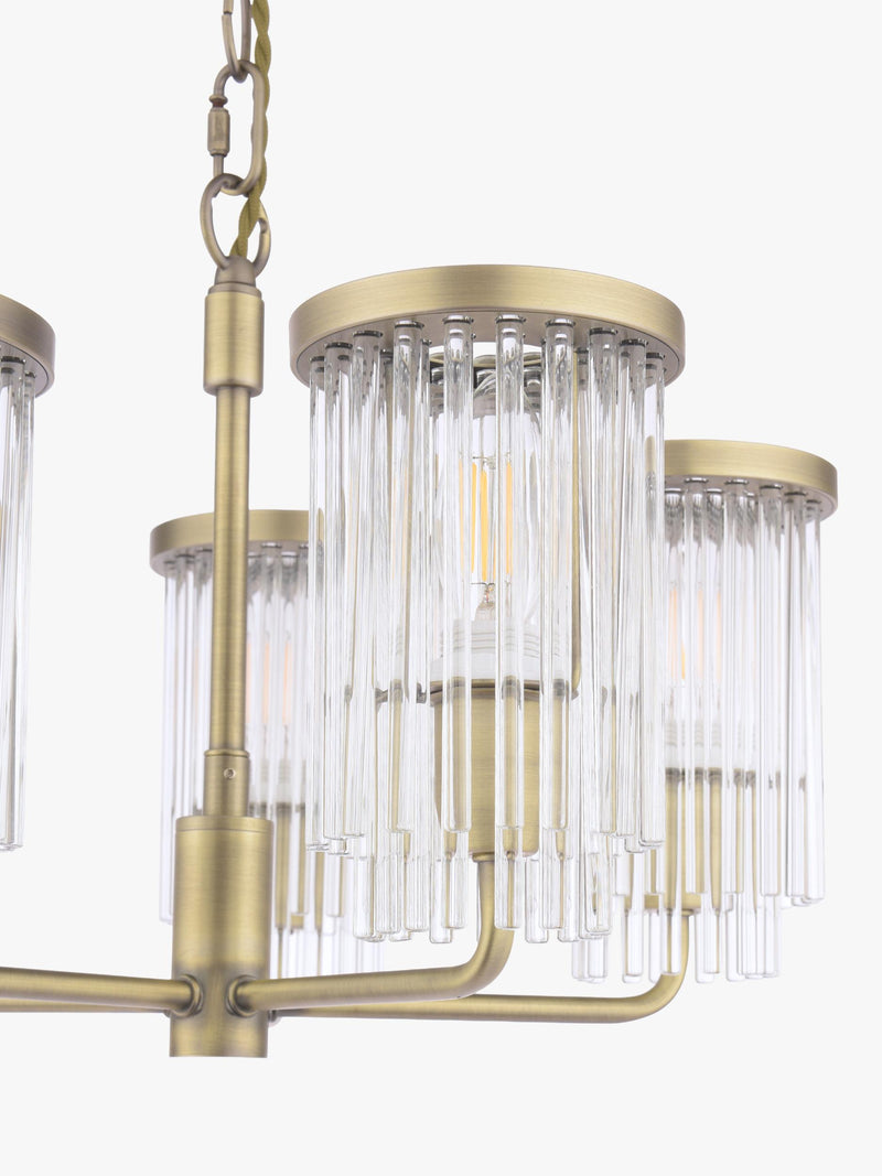 Laura Ashley Hilcote pendant ceiling light matt antique brass, imported from the UK