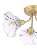 Laura Ashley Kerswell 3 arm glass shade flush ceiling light, imported from the UK