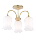 Laura Ashley Lidsell semi flush ceiling light antique brass - British product