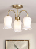 Laura Ashley Lidsell semi flush ceiling light antique brass - British product