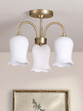 Laura Ashley Lidsell semi flush ceiling light antique brass - British product
