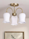 Laura Ashley Lidsell semi flush ceiling light antique brass - British product