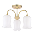 Laura Ashley Lidsell semi flush ceiling light antique brass - British product