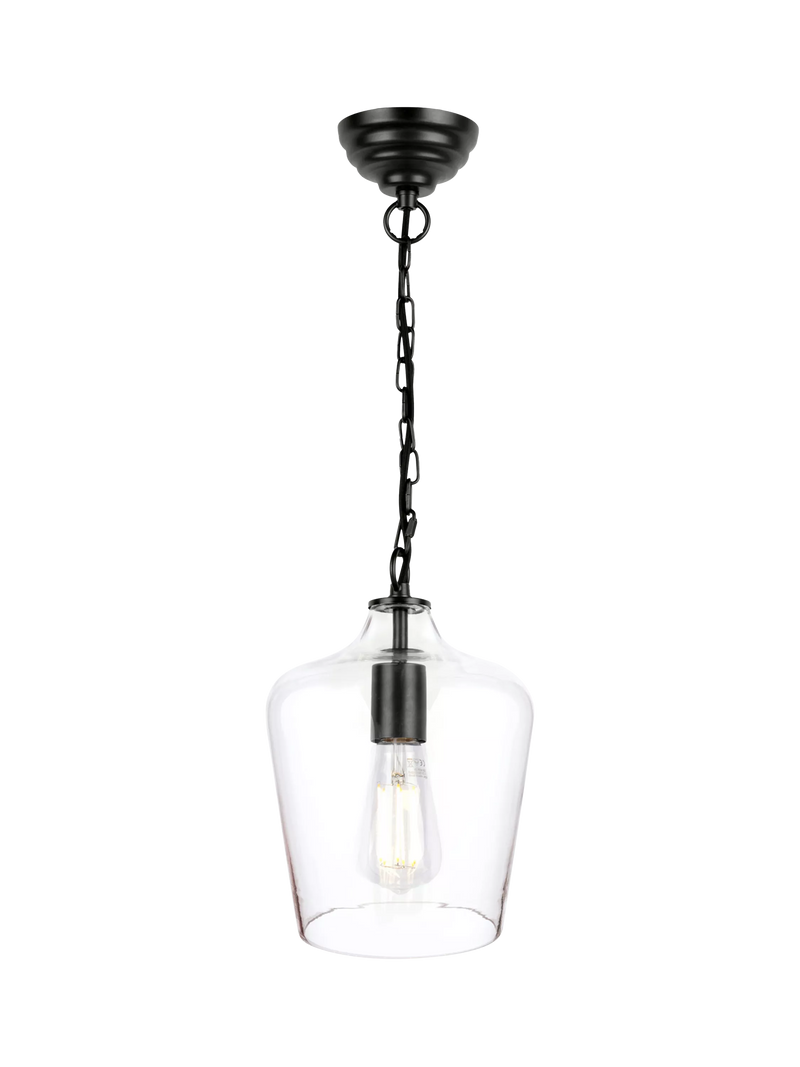 Laura Ashley Ockley pendant ceiling light black, imported from the UK