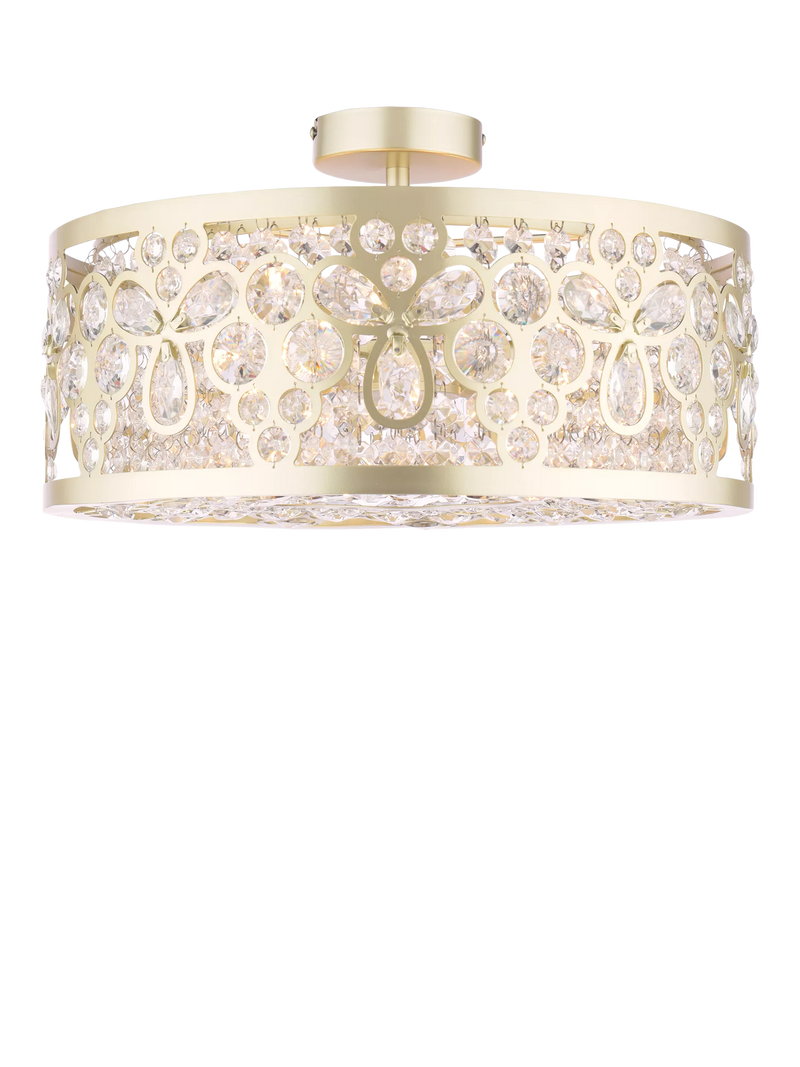 Laura Ashley Tilbrook flush ceiling light champagne 40.5cm - British product