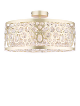 John Lewis Laura Ashley Tilbrook Flush Ceiling Light, Champagne- Buy online at McGrocer
