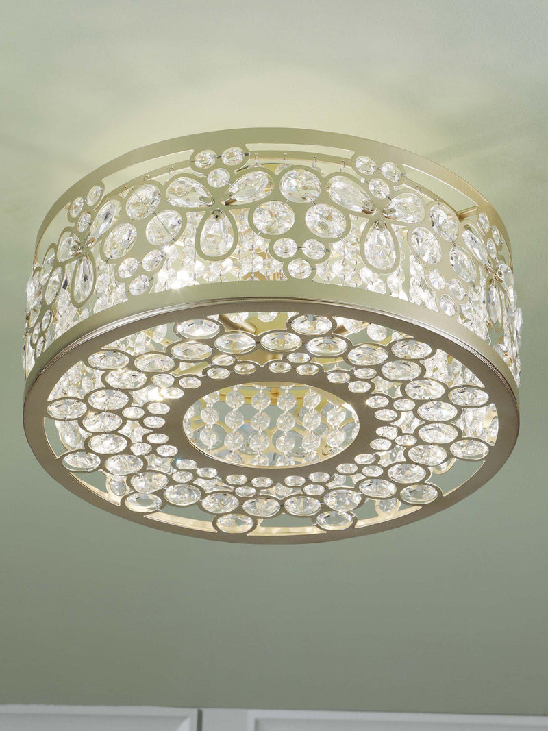 Laura Ashley Tilbrook flush ceiling light champagne 40.5cm - British product