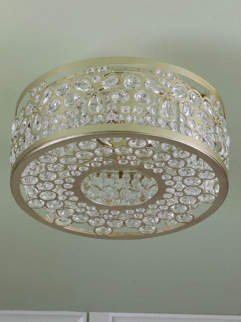 Laura Ashley Tilbrook flush ceiling light champagne 40.5cm - British product