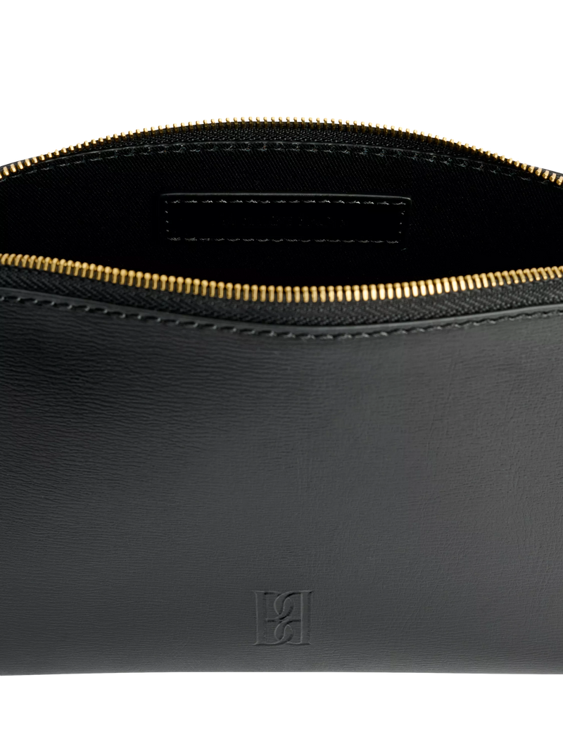 By Malene Birger Aya small leather cosmetics case black, UK version