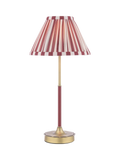 Laura Ashley Denwick pleated stripe table lamp claret, UK version