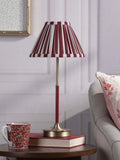 Laura Ashley Denwick pleated stripe table lamp claret, UK version