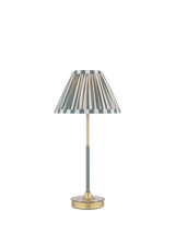 John Lewis Laura Ashley Denwick Pleat Stripe Table Lamp, Olive Green- Buy online at McGrocer
