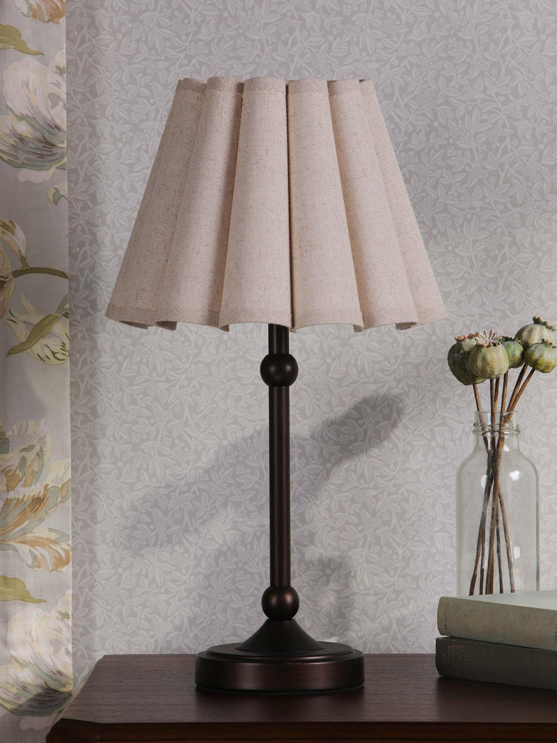 Laura Ashley Holwell table lamp in antique bronze, imported from the UK