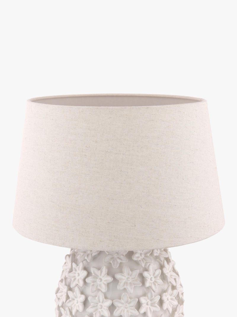 Laura Ashley floral ceramic table lamp off white - British product