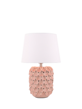John Lewis Laura Ashley Marwick Ceramic Table Lamp, Pink, H40cm- Buy online at McGrocer