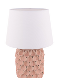 Laura Ashley Marwick ceramic table lamp in pink, imported from the UK