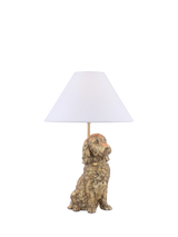 John Lewis Laura Ashley Cocker Spaniel Dog Table Lamp, Gold- Buy online at McGrocer