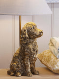Laura Ashley gold cocker spaniel table lamp, imported from the UK