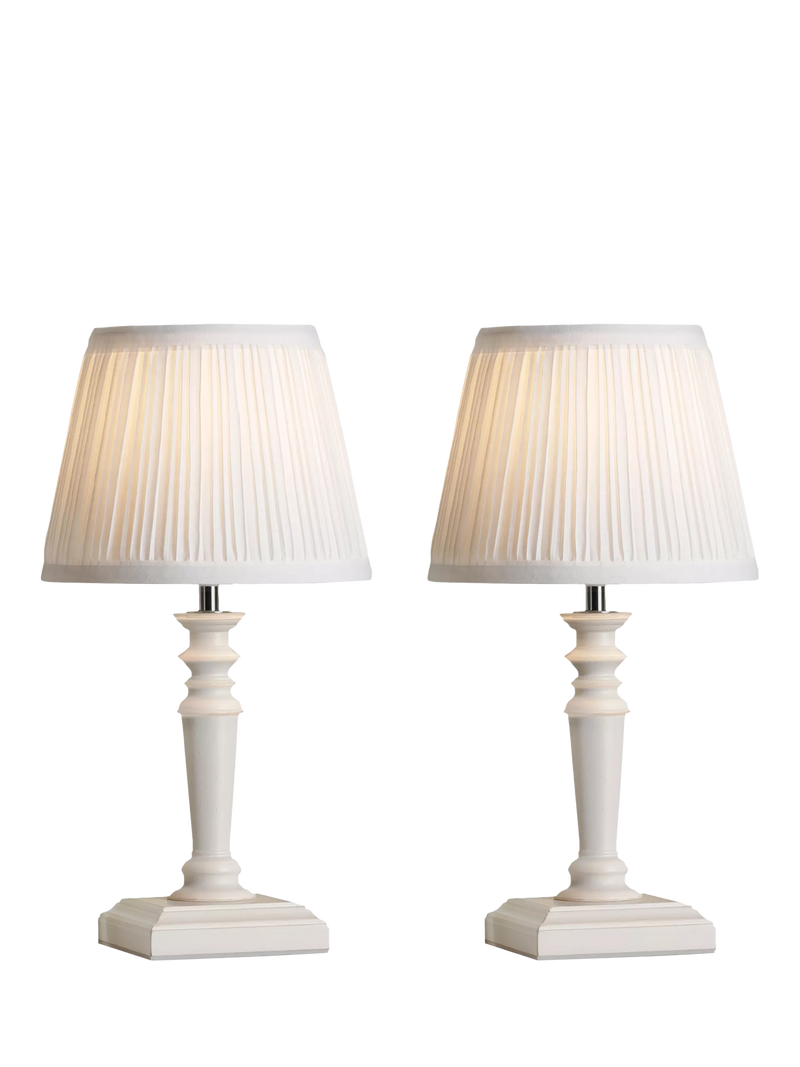 Laura Ashley table lamp set of 2 off white, UK version