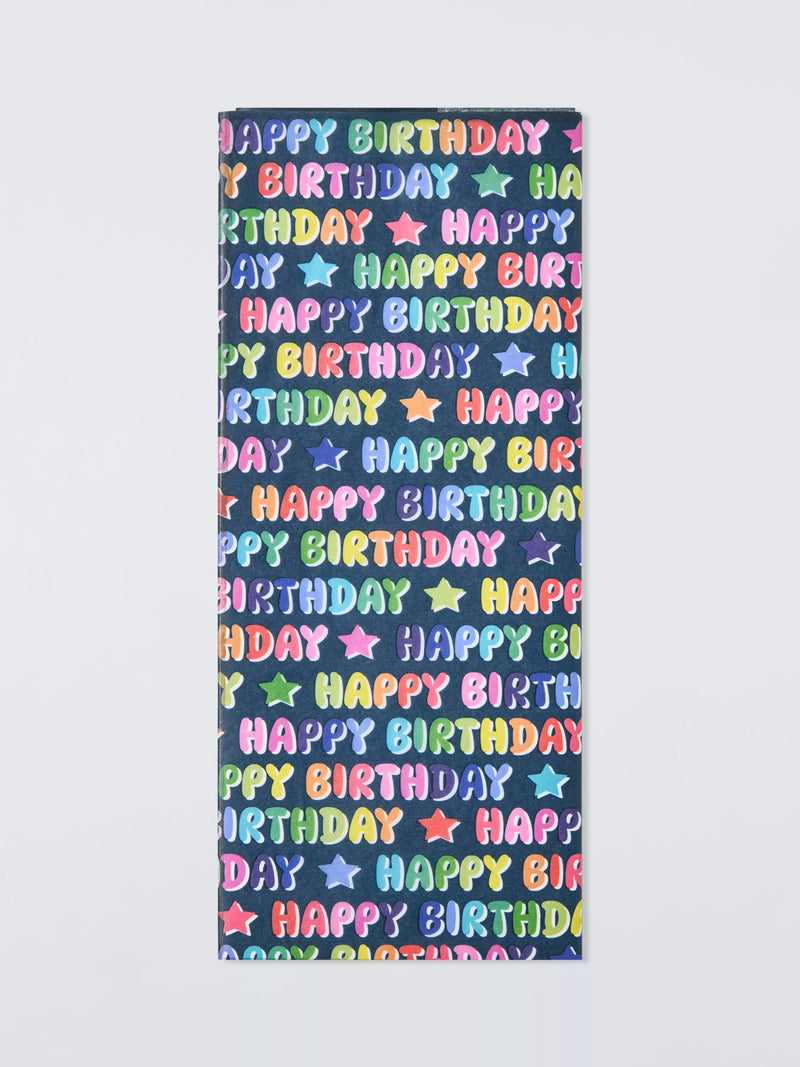 John Lewis birthday tissue paper multi-coloured (British brand)