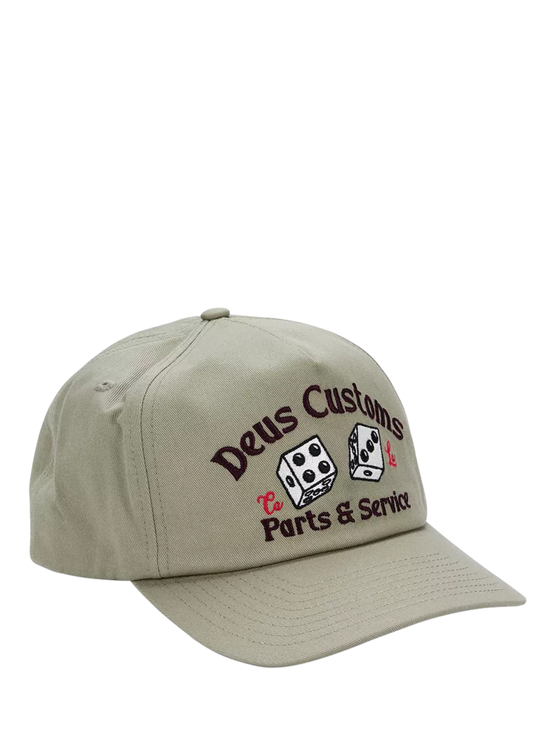 Deus ex Machina Knucklebones cap olive green, UK version